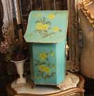 Antique French Tole Coal Skuttle Gorgeous Flowers