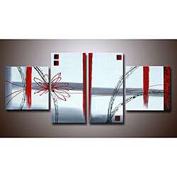 Hand painted Abstract Canvas Art Set  Overstock