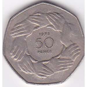 1973 Great Britain 50 Pence Coin: Everything Else