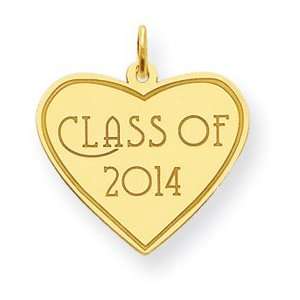  14k Class of 2014 Heart Charm West Coast Jewelry Jewelry