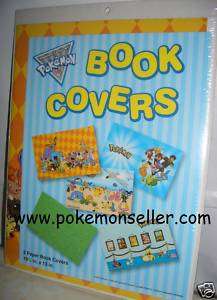 NEW SEALED POKEMON 5 pack PAPER BOOK COVERS 19in x 13in  