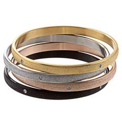 Stainless Steel Diamond Accent Bangle Bracelet Today $32.49