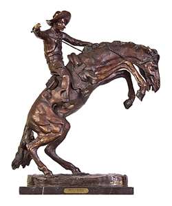 Remington Bronco Buster Bronze Statue  Overstock
