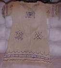 VINTAGE NATIVE AMERICAN WOMANS CLOTH DRESS WITH HAND PAITED DESIGNS