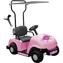 One seater Pink 6V Golf Cart Ride on with Golf Bag/ Clubs  Overstock 