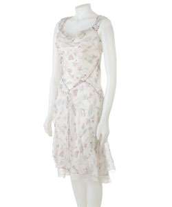 Max Studio White Crinkle Silk Chiffon Dress  Overstock