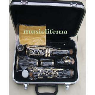 new black clarinet Bb NICE ebonite lacquer Parts tone  