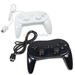 2X New Classic Pro Controller for Nintendo Wii White+Black US  