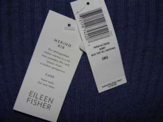 NWT $178 Eileen Fisher Blueberry Sweater Merino Wool  