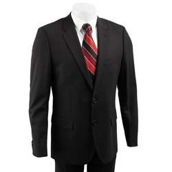 Hugo Boss Red Label Mens Wool Black Stripe Suit  Overstock
