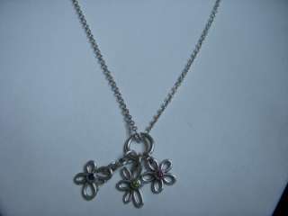   & Co. Sterling Silver Gemstone Flower Butterfly Dragonfly Necklace
