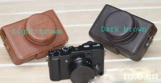 Leather Camera Bag Case For Fujifilm FUJI Finepix X10 LC X10 Dark 