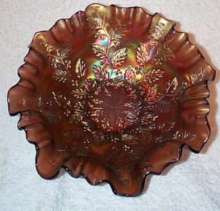 Holly Fenton Old Carnival Glass Bowl  