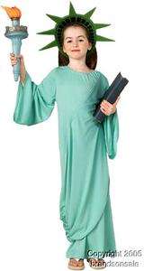 Childs Statue Of Liberty Girls Halloween Costume Med  