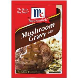 McCormick Mushroom Gravy Mix, .75 oz (Pack of 12)  Grocery 