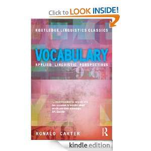 Vocabulary Applied Linguistic Perspectives (Routledge Linguistics 
