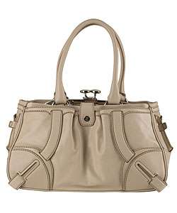 Celine Leather Satchel with Coin Purse Clasp  Overstock