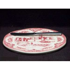  Johnson Bros. Old Britain Castles Pink Cheese Plate W 