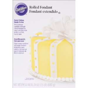  New   Ready To Use Rolled Fondant Pastel Yellow 24 Oz 