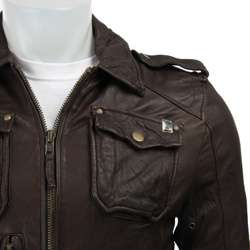 Buffalo by David Bitton Mens Brown Leather Jacket  