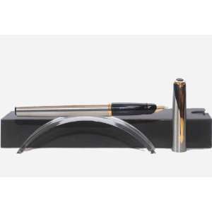 Parker Inflection Stainless Steel GT Fountain Pen, Gold Trims, Gold 