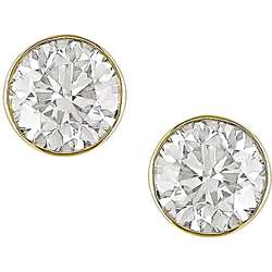 14k Gold 1ct TDW Diamond Solitaire Earrings (H I, SI2)  