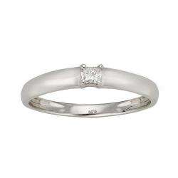 10k White Gold Diamond Accent Promise Ring  