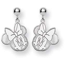Sterling Silver Disneys Minnie Mouse Earrings  Overstock