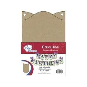  Paper Accents Chipboard Pennants Concertina 5x 8 Natural 