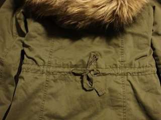   authentic abercrombie fitch womens jordan coat color olive green 100 %