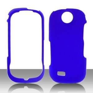  Blue Hard Plastic Rubberized Case Cover for Samsung R710 Suede 
