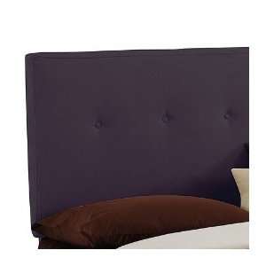 Skyline Furniture Button Tufted Bed in Purple   King 