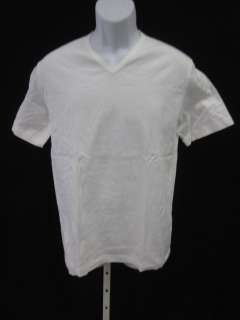 GRIGIOPERLA Mens Cotton White Vneck Shirt Top Sz L  