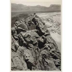 1937 Bas Relief Iran Persian Archaeology Landscape 