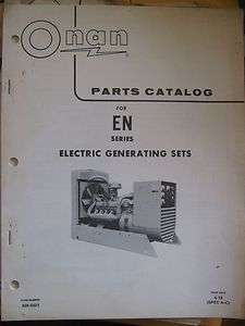 Vintage OEM Onan EN Generator Parts Catalog Manual Book  