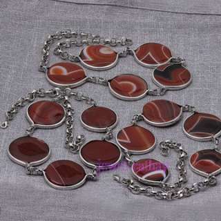 24 big CARNELIAN round Agate beads pendant necklace  