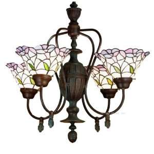 Daffodil Bell Tiffany Stained Glass Chandelier Lighting Fixture 27.5 