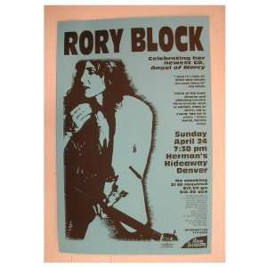  Rory Block Handbill Poster Great Shot Denver Area