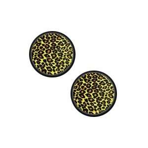 Double Flared Brown Leopard Print Picture Plugs  1 1/8 (29mm)   Sold 