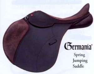   Germania Spring Jumping Saddle   All Sizes  Free Matching Leathers