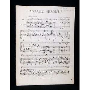 Sheet Music for FANTASIE HEROIQUE For Piano and Trombone (or Bassoon 