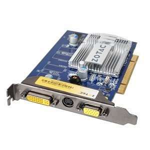  ZOTAC GeForce FX5200 128MB DDR PCI DVI/VGA Video Card w/TV 