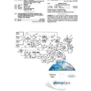 NEW Patent CD for TAPE HANDLING CONTROL ELEMENT AND SYSTEM 
