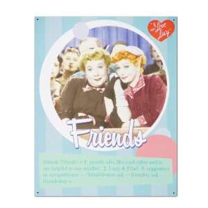  I Love Lucy Friends Retro Tin Sign: Home & Kitchen