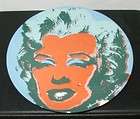   warhol marilyn monroe block china decorative psychedelic look plate