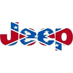   x2.25 Confederate Jeep Exterior Window Decal 