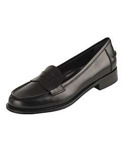 Prada Womens Black Leather Penny Loafers  Overstock