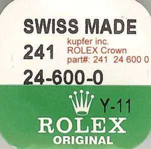 ROLEX FACTORY SEALED STEEL CROWN 24 600 0 NEW  