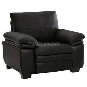   2225 Black Modern Chair w/ Wood Legs 2225 BL W CH: Furniture & Decor