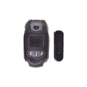   : New Premium Black Leather Case w/ Swivel for LG VX8350: Electronics